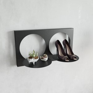 Полка GNUTUM черная, 64 x 34 см