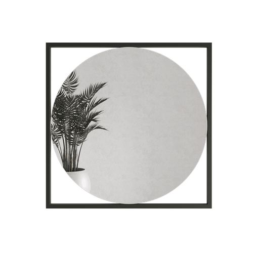 Зеркало в черной раме KVADRUM L, 104 х 104 см