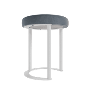 Пуф HORSIX 38 х 38 см, серое сиденье/белый