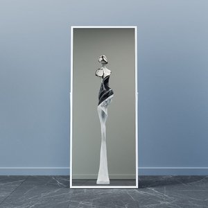 Зеркало в белой раме HALFEUM, 170 х 70 см