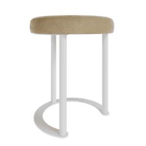 Пуф HORSIX 38 х 38 см, бежевое сиденье/белый