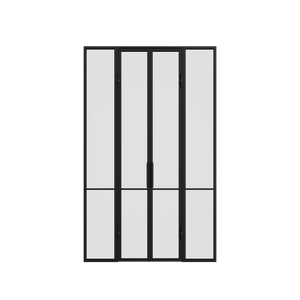 Распашная перегородка с бесцветным стеклом DIRONTA 160 х 260 см