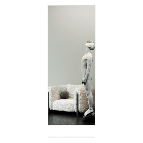 Зеркало в белой раме HALFEO Slim Leg, 220 х 80 см