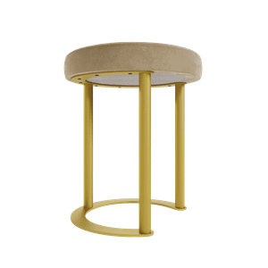 Пуф HORSIX 38 х 38 см, бежевое сиденье/золотой