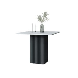 Обеденный стол TRUBIS Wood KVADRAT 90 х 90 см, белый/черный