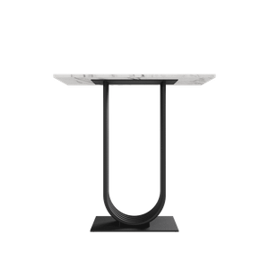 Консоль ARFEO 80 х 35 см, белый мрамор/черный