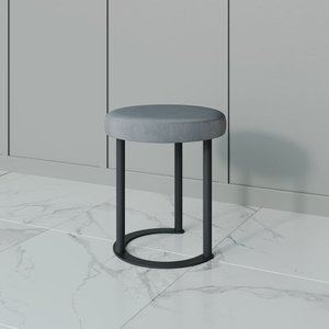 Пуф HORSIX 38 х 38 см, серое сиденье/черный