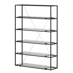 Стеллаж DEFALE черный, 40 х 142 х 202 см