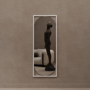 Зеркало в белой раме KVADEN M, 139 х 54 см