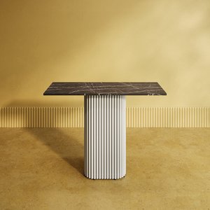 Консоль TRUBIS 100 х 35 см, темный мрамор/белый