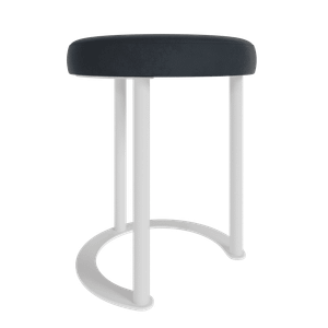 Пуф HORSIX 38 х 38 см, черное сиденье/белый