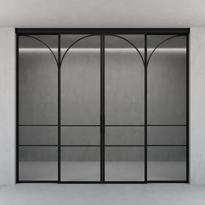 Раздвижная перегородка с бесцветным стеклом FLYIOT