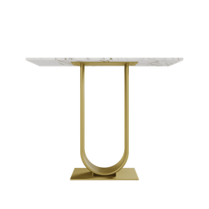 Консоль ARFEO 100 х 35 см, белый мрамор/золотой
