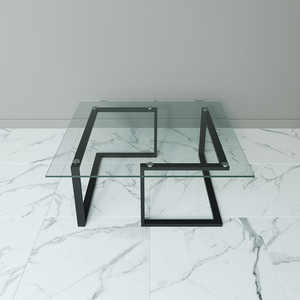 Журнальный столик CRYLOXAR чёрный, 100 х 100 х 43 см