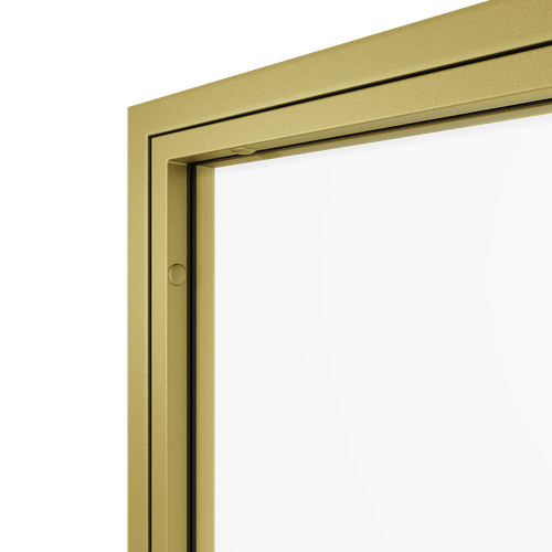 Перегородка с бесцветным стеклом ZONIQUE золотая, 220 х 90 см