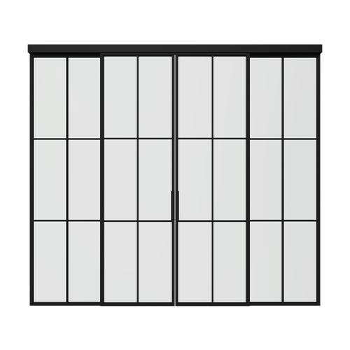 Раздвижная перегородка с бесцветным стеклом BORKUMA 300 х 260 см