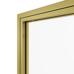 Перегородка с бесцветным стеклом ZONIQUE золотая, 220 х 90 см