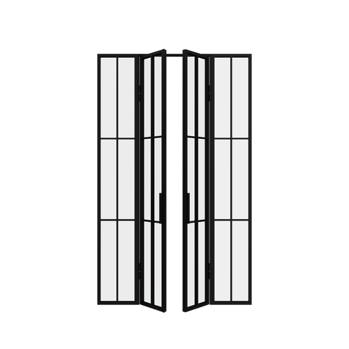 Распашная перегородка с бесцветным стеклом BORKUMA Slim 160 х 260 см