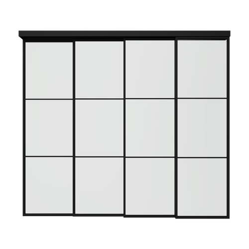 Каскадная перегородка с бесцветным стеклом CHAIROVIA 240 х 260 см