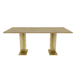 Обеденный стол ARFEO Duo орех/золотой, 180 х 90 см