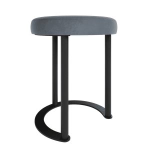 Пуф HORSIX 38 х 38 см, серое сиденье/черный