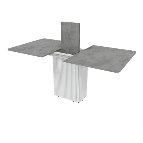 Обеденный стол TRUBIS R Max 140/170 х 90 см, бетон/белый
