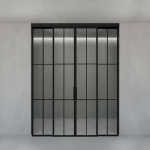 Раздвижная перегородка с бесцветным стеклом BORKUMA 200 х 260 см