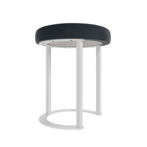 Пуф HORSIX 38 х 38 см, черное сиденье/белый