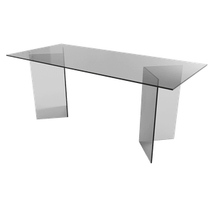 Обеденный стол BAAKIS 180 х 90 см, тонированное стекло