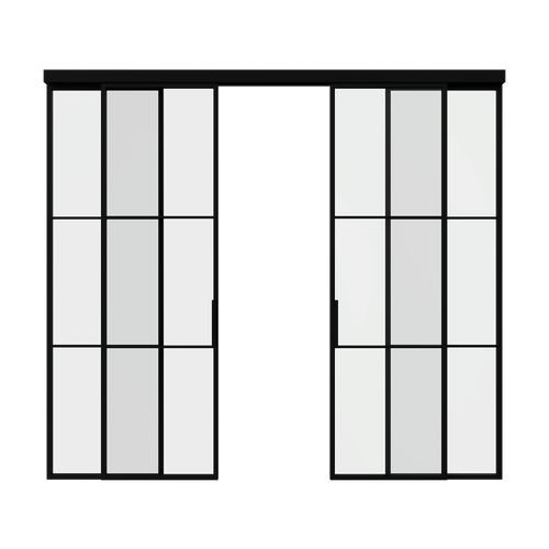 Раздвижная перегородка с бесцветным стеклом CHAIROVIA 300 х 260 см