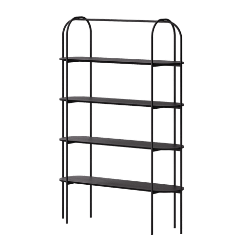 Стеллаж AMFERIX черный, 42 х 142 х 202 см