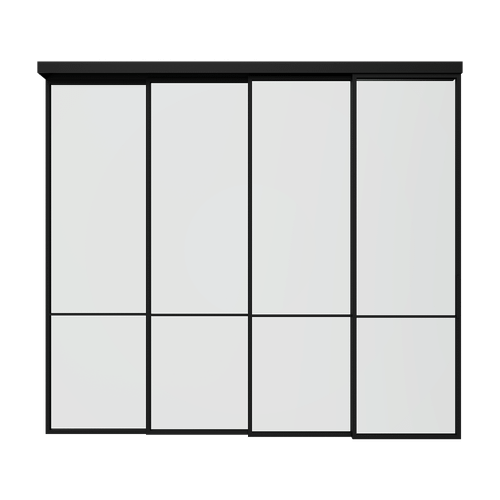 Каскадная перегородка с бесцветным стеклом DIRONTA 240 х 260 см