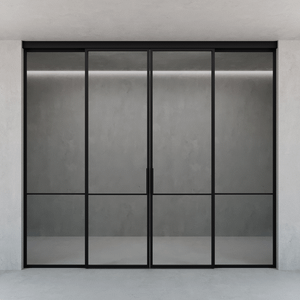 Раздвижная перегородка с бесцветным стеклом DIRONTA