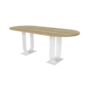 Обеденный стол ARFEO Duo 200 х 90 см, орех/белый