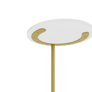 Журнальный столик HORSIX Wood 40 х 40 см, белый/золотой