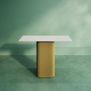 Консоль TRUBIS 100 х 35 см, белый/золотой