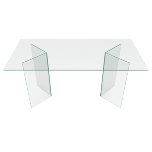 Обеденный стол BAAKIS 160 х 90 см, бесцветное стекло