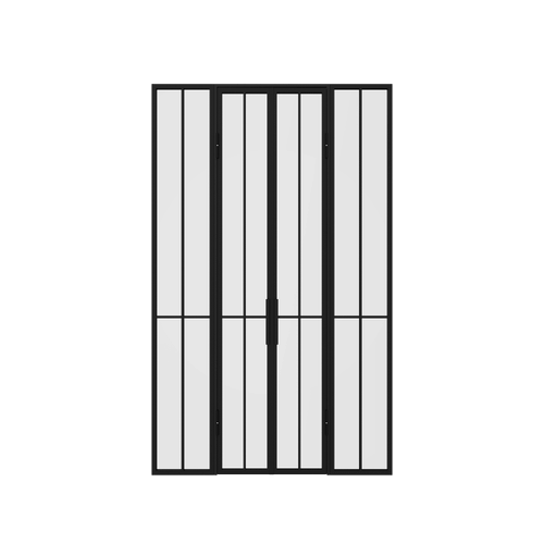 Распашная перегородка с бесцветным стеклом METHOYA Slim 160 х 260 см