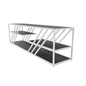 Тумба LATTISO черный/белый, 194.2 х 43.2 см