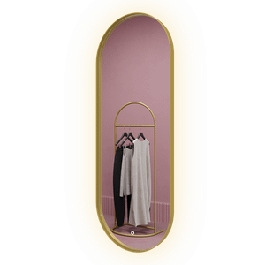 Зеркало в золотой раме с подсветкой 3 в 1, NOLVIS M LED, 136 x 51 см