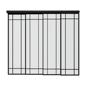 Каскадная перегородка с бесцветным стеклом FLOROVIA 240 х 260 см