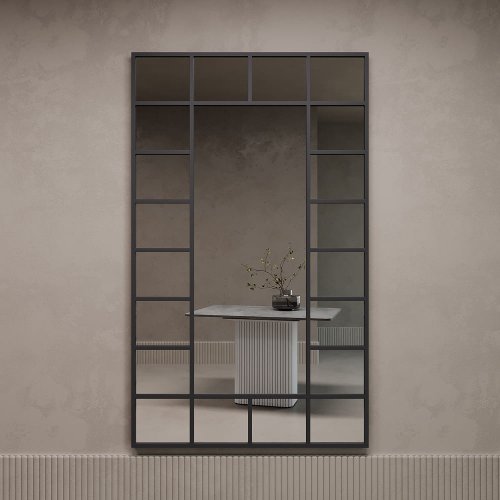 Зеркало-окно в черной раме WINDIX XL, 200 х 120 см