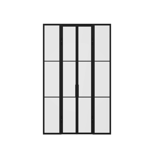 Распашная перегородка с бесцветным стеклом CHAIROVIA Slim 160 х 260 см