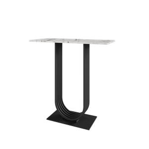 Консоль ARFEO 80 х 35 см, белый мрамор/черный