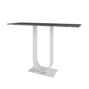 Консоль ARFEO 120 х 40 см, темный мрамор/белый