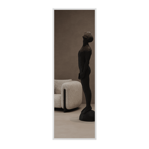 Зеркало-стеллаж KATARIS L белый, 180 x 60 см