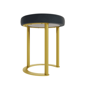 Пуф HORSIX 38 х 38 см, черное сиденье/золотой