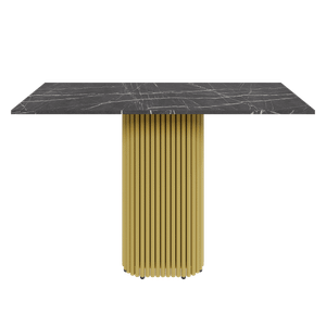 Консоль TRUBIS 120 х 40 см, темный мрамор/золотой