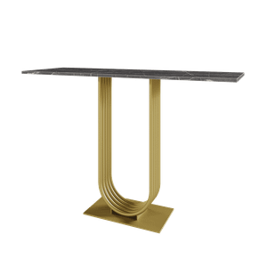 Консоль ARFEO 120 х 40 см, темный мрамор/золотой
