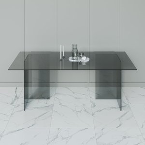 Обеденный стол BAAKIS 180 х 90 см, тонированное стекло